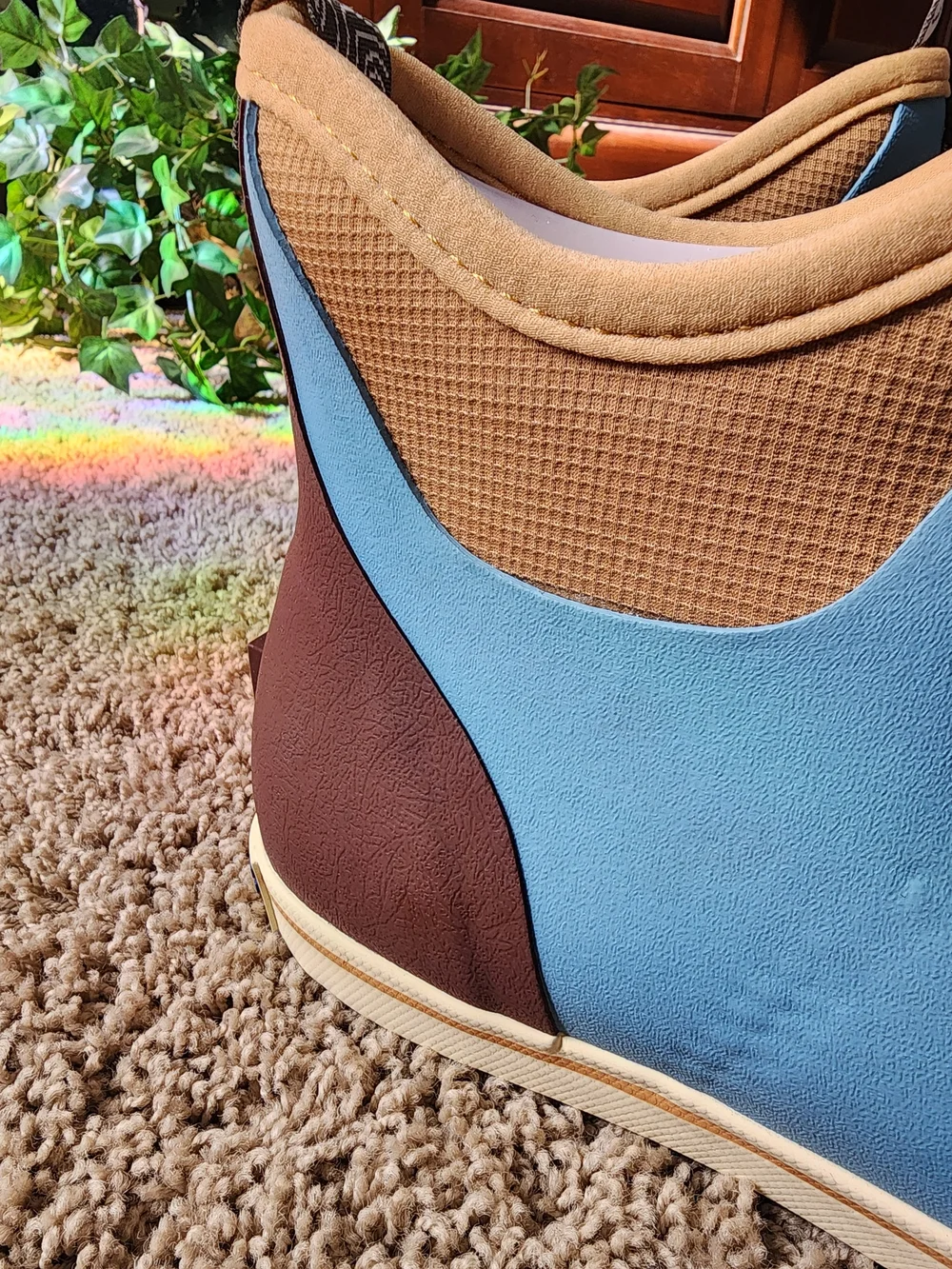 Xtratuf Fleece Lined Blue Waterproof Rain & Snow Ankle Boots with Tan Trim